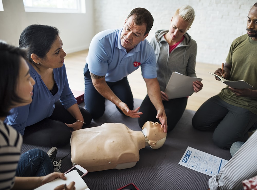 CPR first aid training class