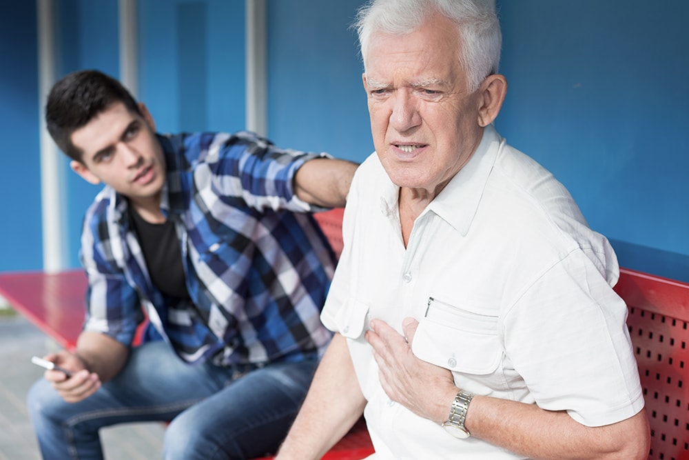 Retiree with chest pain